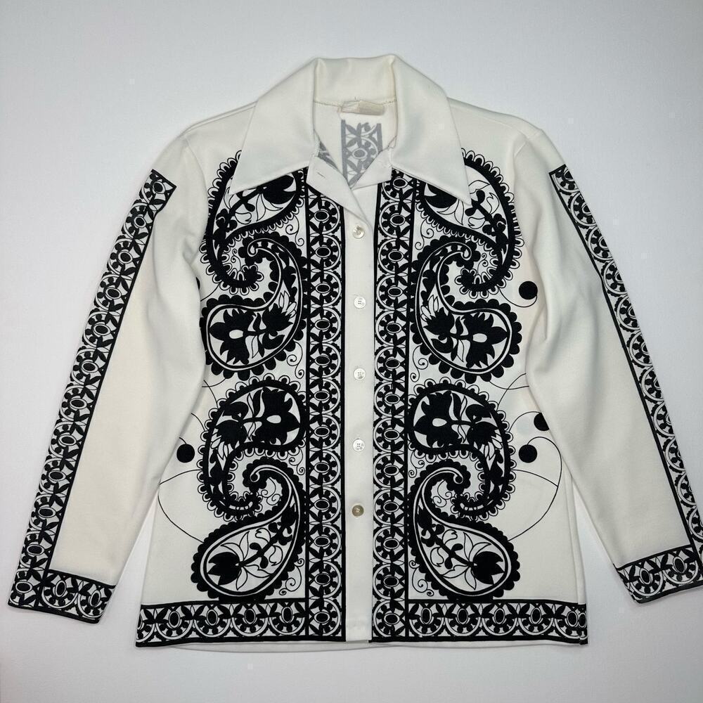Vintage 1960’s Polyester Double Knit Button Front Jacket